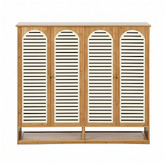Living Fusion Vanya 4 Door Bamboo Shoe Cabinet