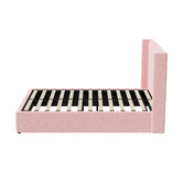 Living Fusion Pink Meier Boucle Gas Lift Storage Bed