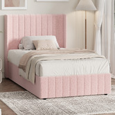 Living Fusion Pink Meier Boucle Gas Lift Storage Bed