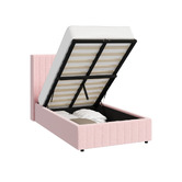 Living Fusion Pink Meier Boucle Gas Lift Storage Bed