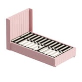 Living Fusion Pink Meier Boucle Gas Lift Storage Bed