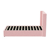 Living Fusion Pink Meier Boucle Gas Lift Storage Bed