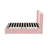 Living Fusion Pink Meier Boucle Gas Lift Storage Bed
