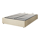 Living Fusion Beige Aldan Gas Lift Storage Bed Base