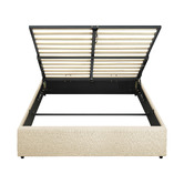 Living Fusion Beige Aldan Gas Lift Storage Bed Base
