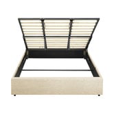 Living Fusion Beige Aldan Gas Lift Storage Bed Base