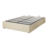 Living Fusion Beige Aldan Gas Lift Storage Bed Base