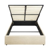 Living Fusion Beige Aldan Gas Lift Storage Bed Base