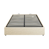 Living Fusion Beige Aldan Gas Lift Storage Bed Base