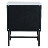Living Fusion Hammond 2 Drawer Faux Marble Bedside Table