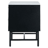 Living Fusion Hammond 2 Drawer Faux Marble Bedside Table