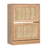 Living Fusion Holly 2 Door Rattan Shoe Cabinet