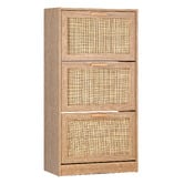 Living Fusion Holly 3 Door Rattan Shoe Cabinet