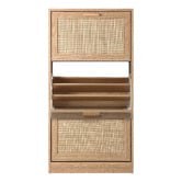 Living Fusion Holly 3 Door Rattan Shoe Cabinet