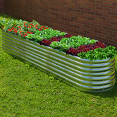 Living Fusion Gaya Galvanised Steel Raised Garden Bed