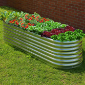 Living Fusion Gaya Galvanised Steel Raised Garden Bed