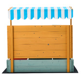 Living Fusion Velen Fir Wood Sandpit with Canopy