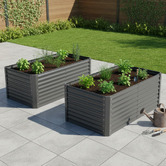 Living Fusion Pierre Galvanised Steel Garden Beds