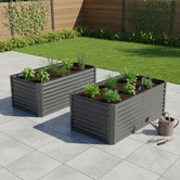 Living Fusion Pierre Galvanised Steel Garden Beds