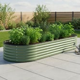 Living Fusion Gaya Galvanised Steel Raised Garden Bed