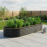 Living Fusion Gaya Galvanised Steel Raised Garden Bed