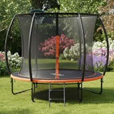 Living Fusion Farrell Trampoline with Safety Net &amp; Basketball Board