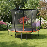 Living Fusion Farrell Trampoline with Safety Net &amp; Basketball Board