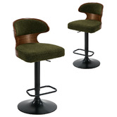 Living Fusion Abrie Boucle Adjustable Bar Stools