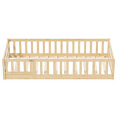 Living Fusion Ludwig Pine Wood Single Bed with Safety Gate