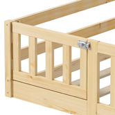 Living Fusion Ludwig Pine Wood Single Bed with Safety Gate
