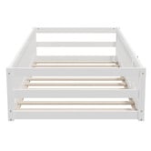 Living Fusion Ludwig Pine Wood Single Bed with Safety Gate