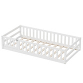 Living Fusion Ludwig Pine Wood Single Bed with Safety Gate