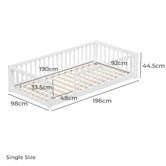 Living Fusion Ettie Pine Wood Bed Frame