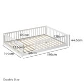 Living Fusion Ettie Pine Wood Bed Frame