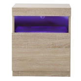 Living Fusion Natural Oswin LED Bedside Table