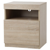 Living Fusion Natural Oswin LED Bedside Table