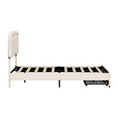 Living Fusion Chloe Velvet Bed Frame with LED &amp; Drawers