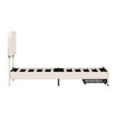 Living Fusion Chloe Velvet Bed Frame with LED &amp; Drawers