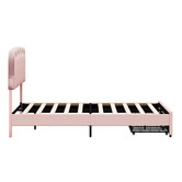 Living Fusion Chloe Velvet Bed Frame with LED &amp; Drawers