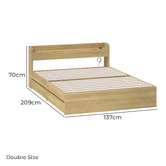 Living Fusion Natural Cassandra Bed with USB Port &amp; Drawers