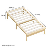 Living Fusion Ellisha Pine Wood Bed Base