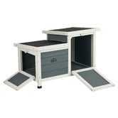 Living Fusion Sorrel Fir Wood Rabbit Hutch &amp; Chicken Coop