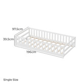 Living Fusion Ludwig Pine Wood Single Bed with Safety Gate