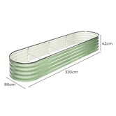Living Fusion Gordo Galvanised Steel Raised Garden Bed