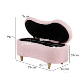 Living Fusion Eoin Teddy Storage Ottoman Bench