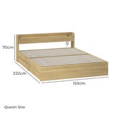 Living Fusion Natural Cassandra Bed with USB Port &amp; Drawers
