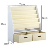 Living Fusion Kids' Amenet 2 Drawer Book &amp; Toy Storage Rack