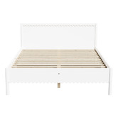 Living Fusion Maiah Scalloped Pine Wood Bed