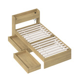 Living Fusion Natural Cassandra Bed with USB Port &amp; Drawers