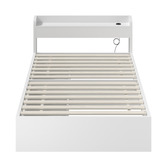 Living Fusion White Cassandra Bed with USB Port &amp; Drawers